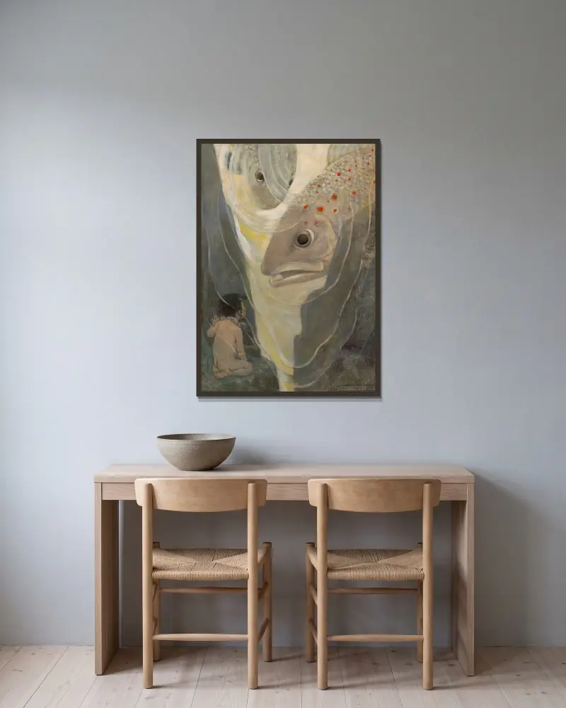 Åh, gör mig inte illa! ropade Tom. Jag vill bara titta på dig; du är så vacker av Jessie Willcox Smith inramad på en vägg