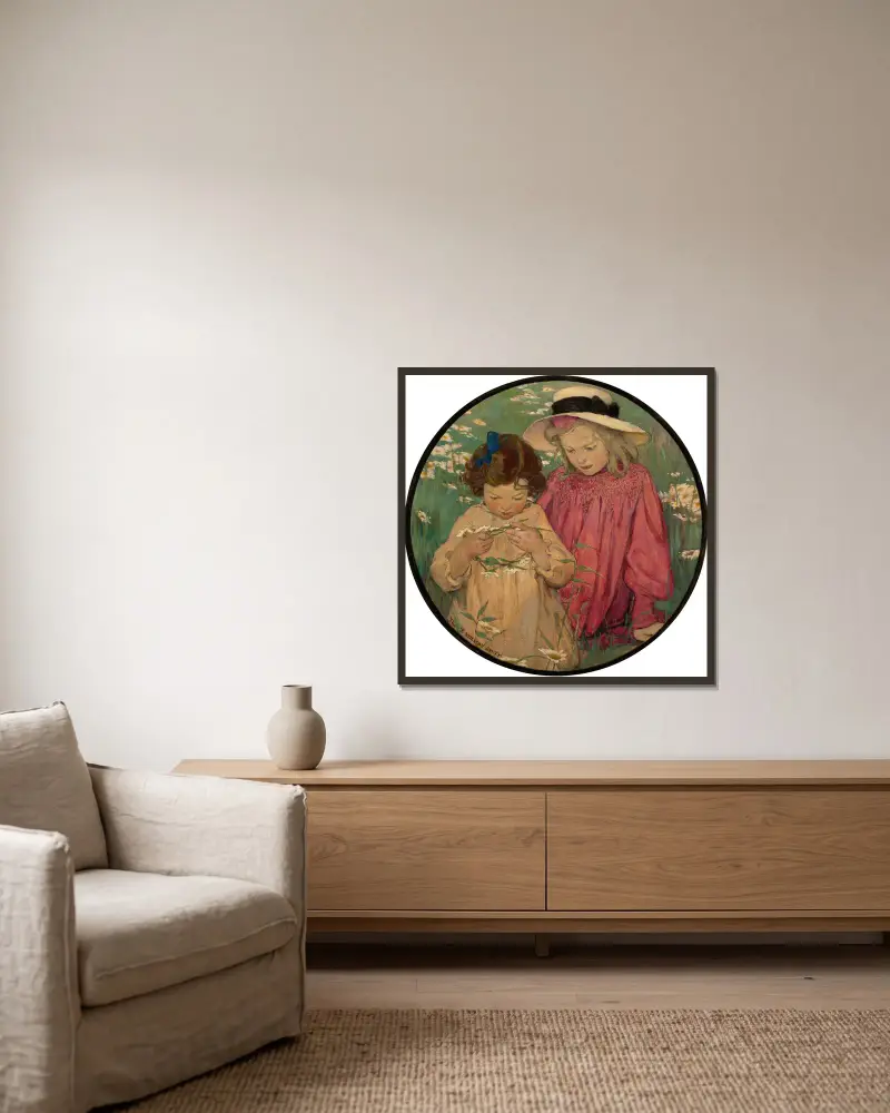 Wianek ze stokrotek, Jessie Willcox Smith w ramie na ścianie