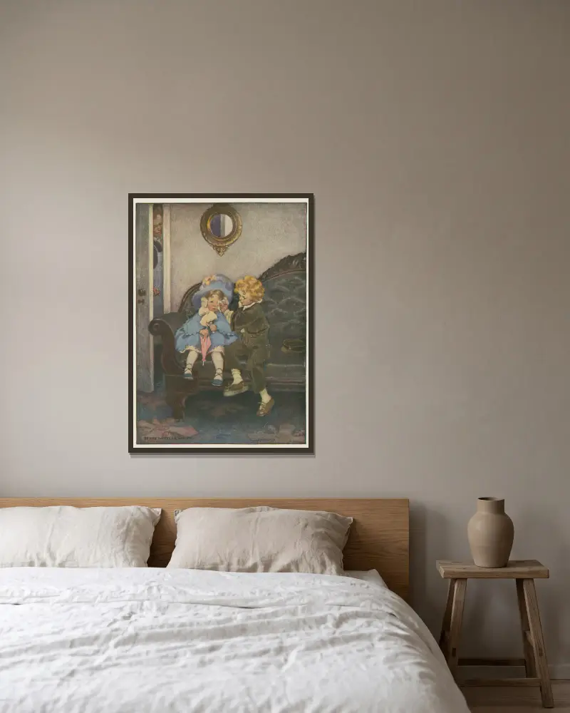 Uciekająca para, Jessie Willcox Smith w ramie na ścianie