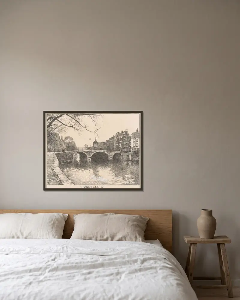 Torensluis w Amsterdamie, Willem Wenckebach w ramie na ścianie