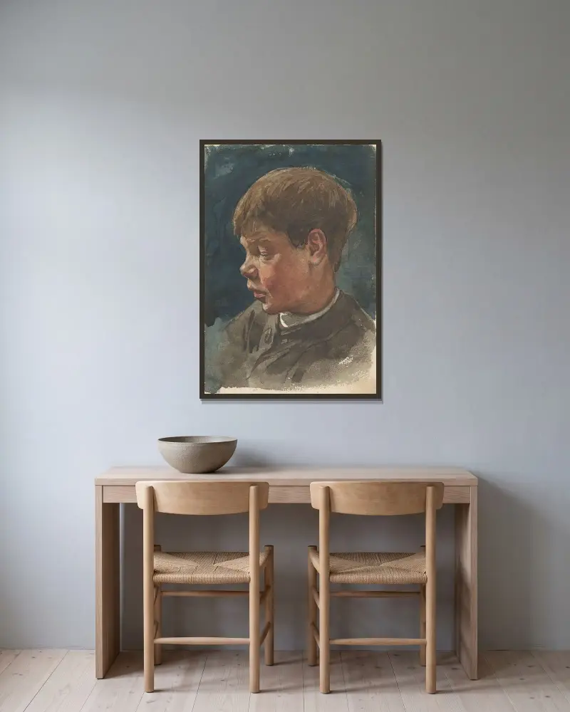 Głowa chłopca, Willem Witsen w ramie na ścianie