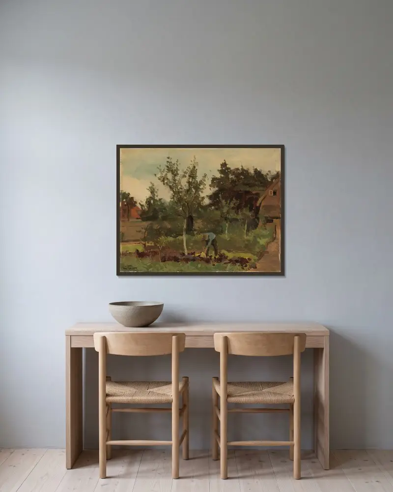 Moestuin av Willem Witsen inramad på en vägg