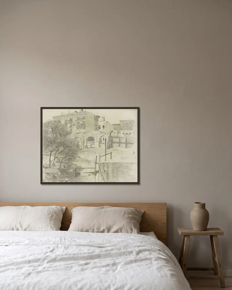 Ruine in San Francisco von Willem Witsen gerahmt an einer Wand
