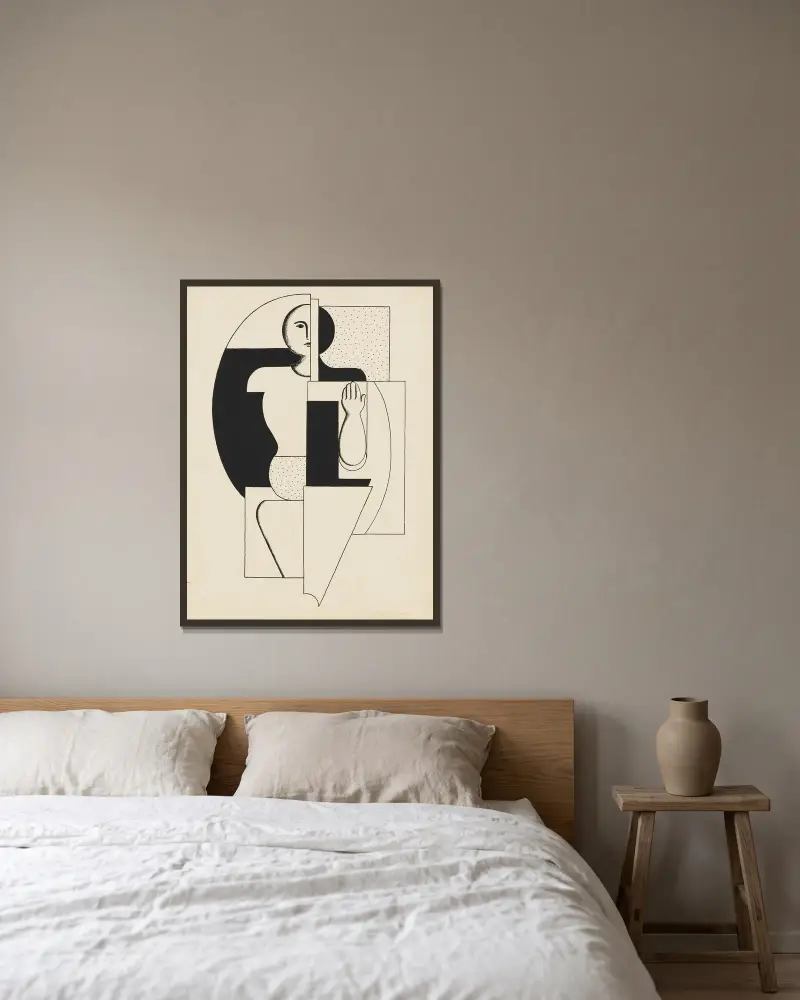 Apoll II von Willi Baumeister gerahmt an einer Wand
