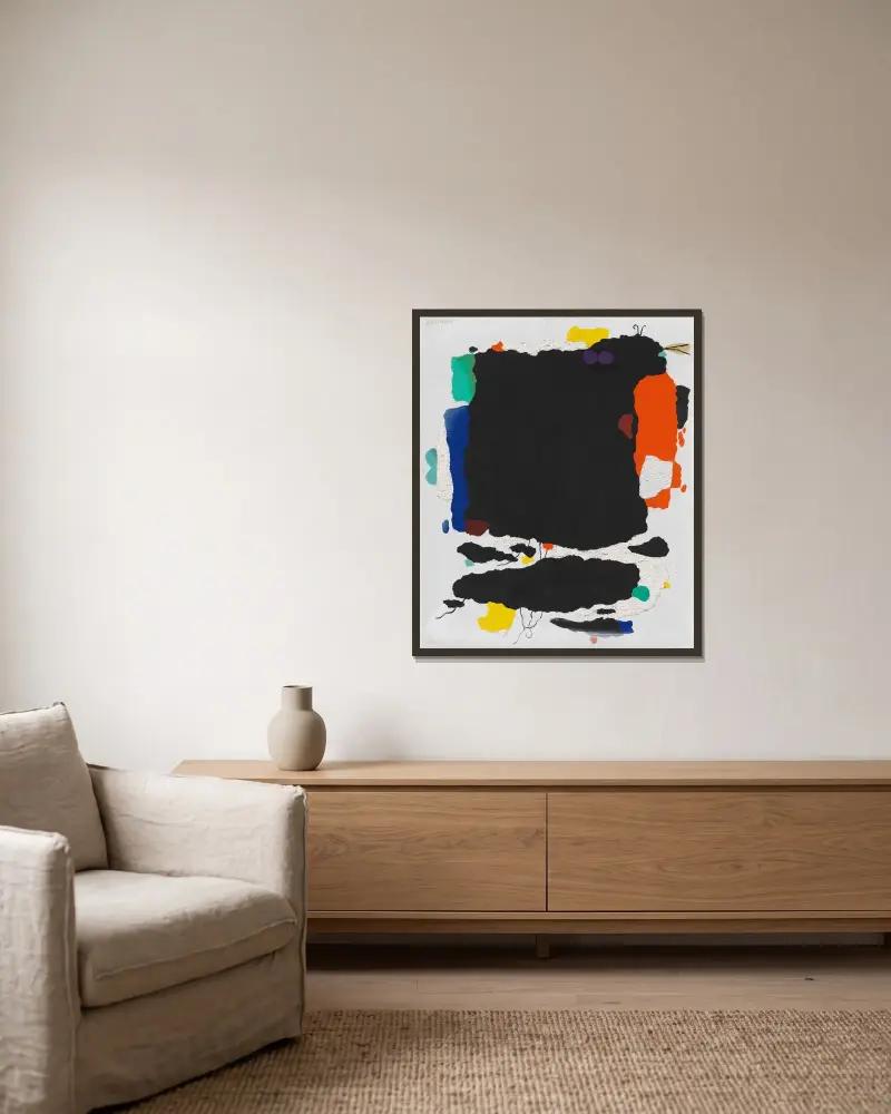 Mo von Willi Baumeister gerahmt an einer Wand