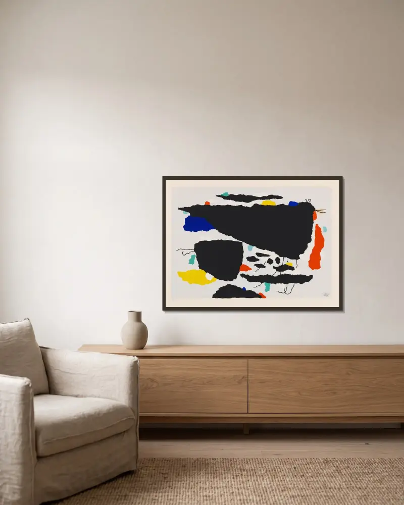Mo II von Willi Baumeister gerahmt an einer Wand