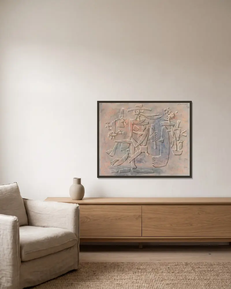Phta von Willi Baumeister gerahmt an einer Wand