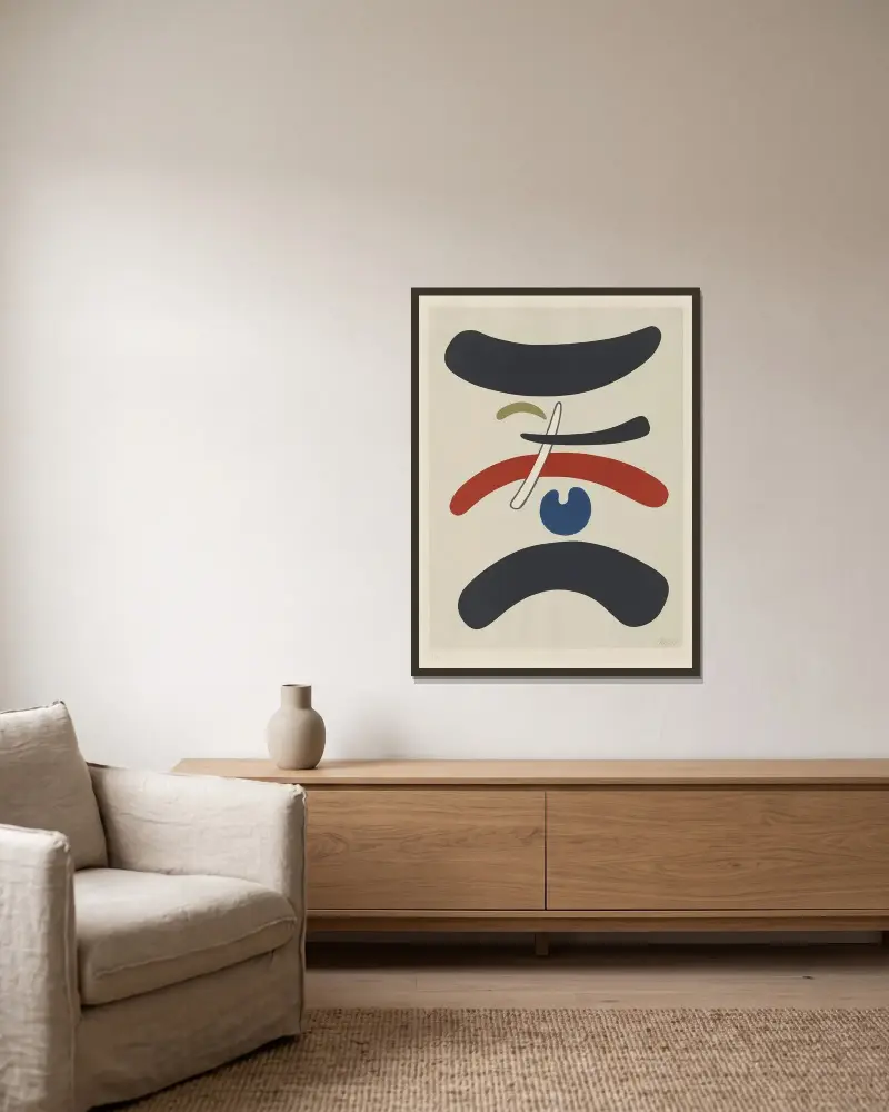 Tori von Willi Baumeister gerahmt an einer Wand