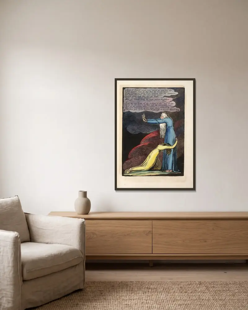 Arise O Rintrah …, 1794 – Nr. 2, William Blake w ramie na ścianie