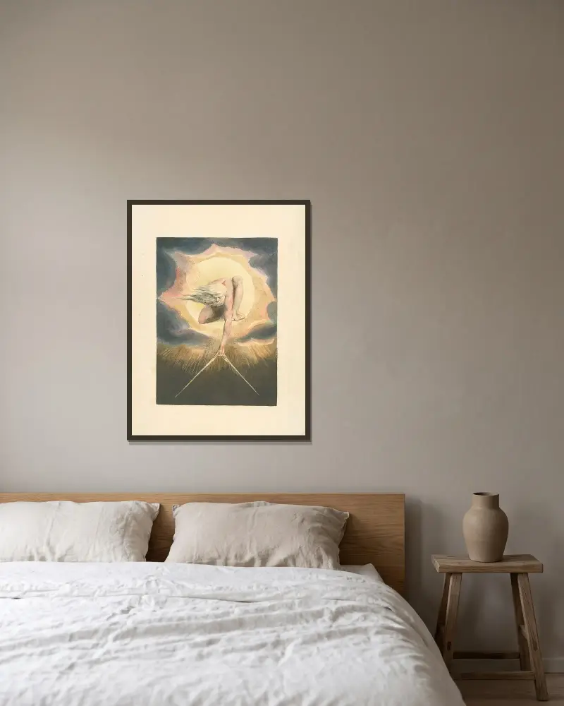 Europa; eine Prophezeiung – Titelblatt, 1794 – Nr. 1 von William Blake gerahmt an einer Wand