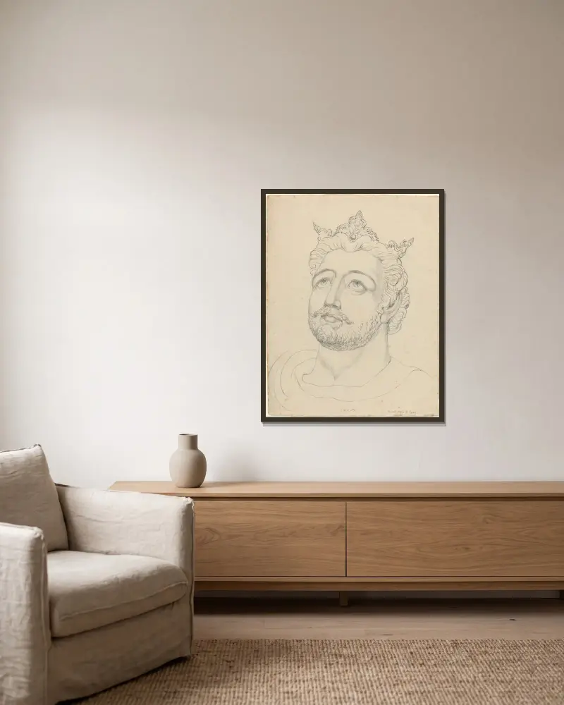Knut der Große von William Blake gerahmt an einer Wand
