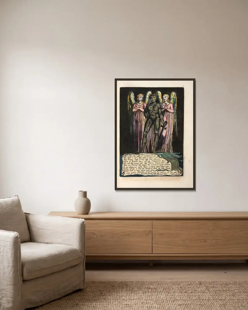 Nadchodzi noc…, 1794 – Nr. 2, William Blake w ramie na ścianie