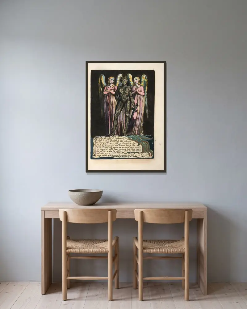 Nadchodzi noc…, 1794 – Nr. 2, William Blake w ramie na ścianie