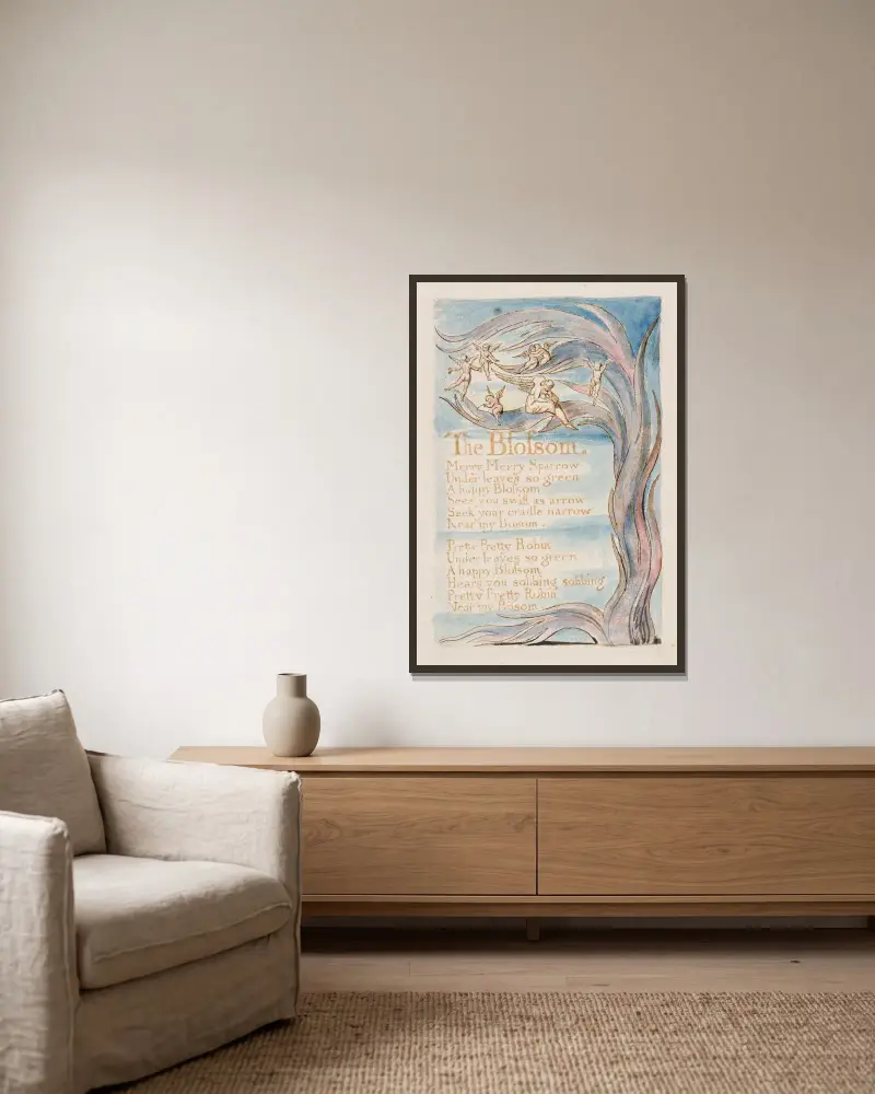 Pl. 17 – Květ, William Blake v rámu na stěně