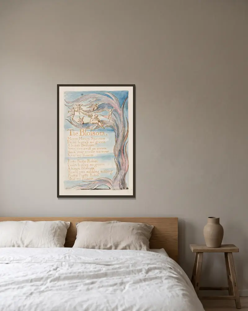 Pl. 17 – Květ, William Blake v rámu na stěně