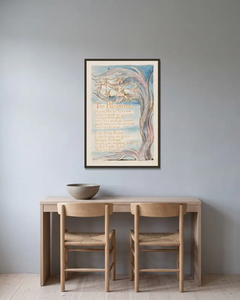 Pl. 17 – Květ, William Blake v rámu na stěně