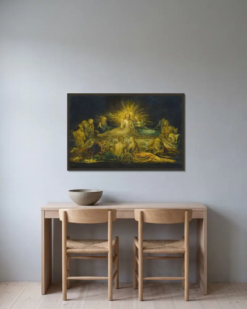 Poslední večeře, William Blake v rámu na stěně
