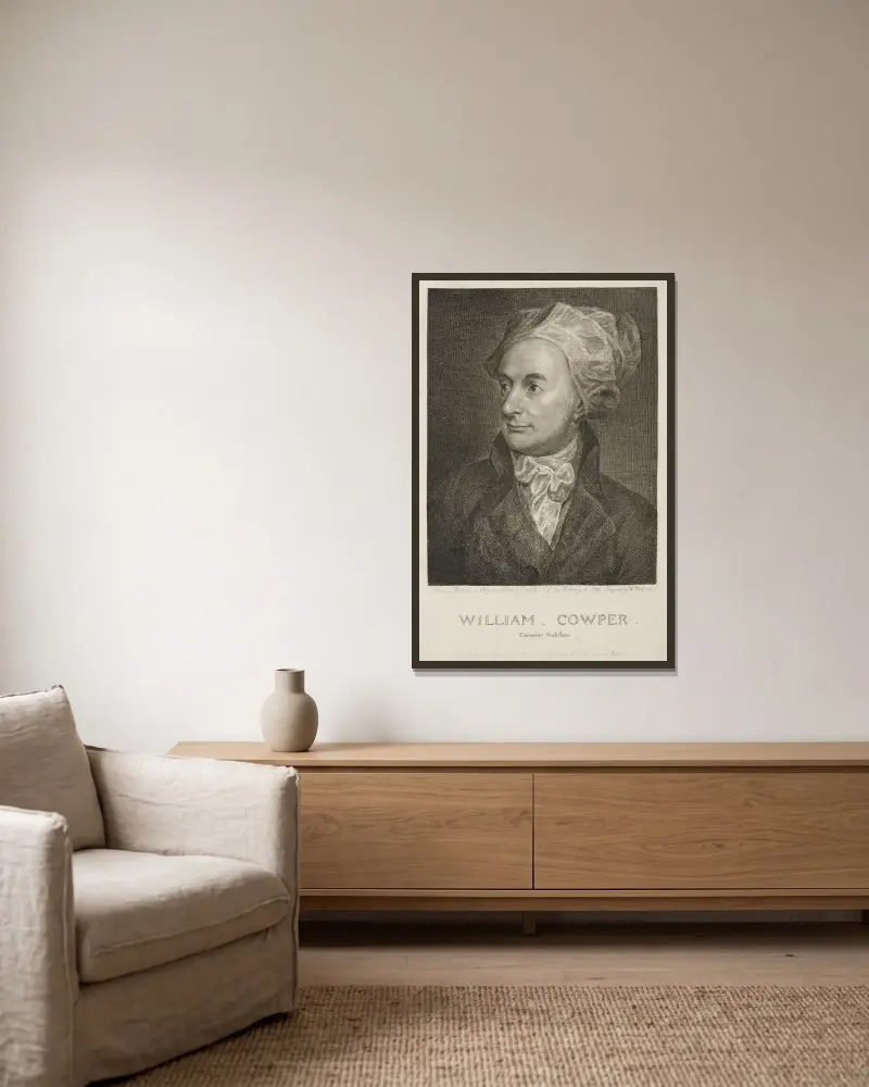 William Cowper, 1802 – Nr. 2, William Blake v rámu na stěně