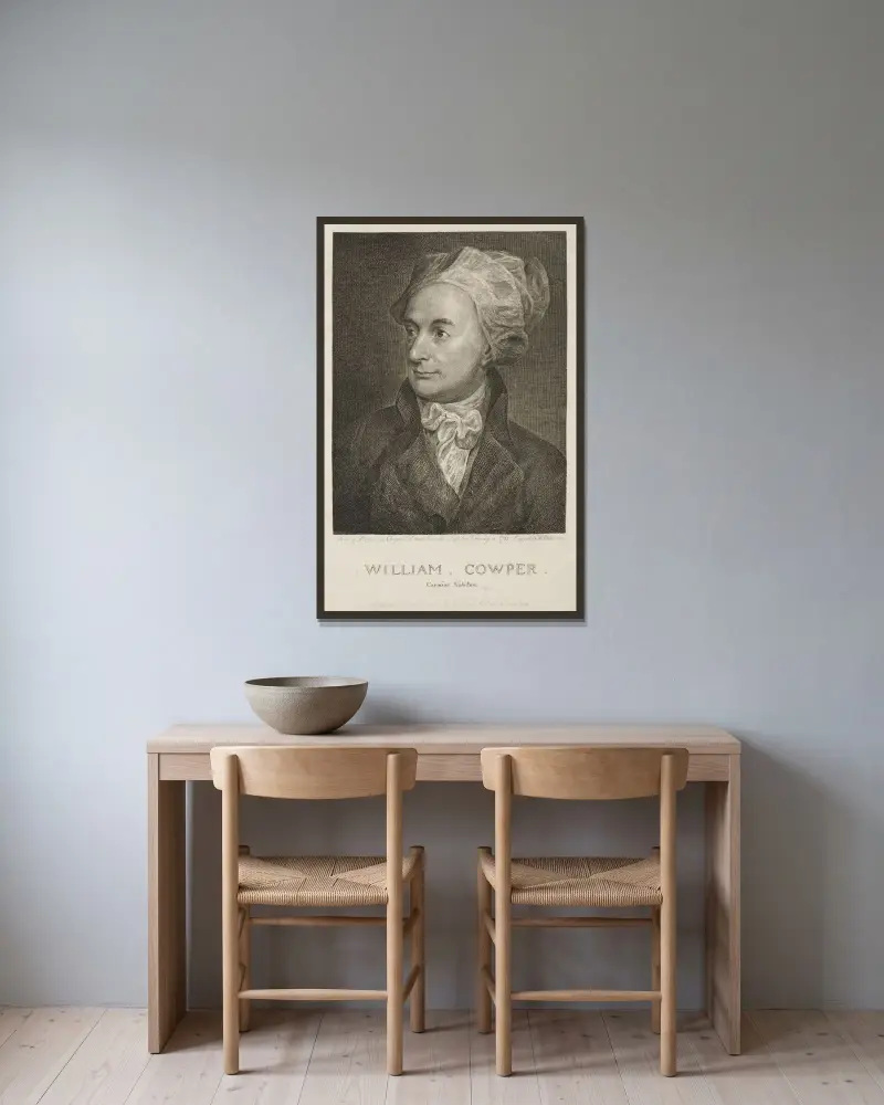 William Cowper, 1802 – Nr. 2, William Blake v rámu na stěně
