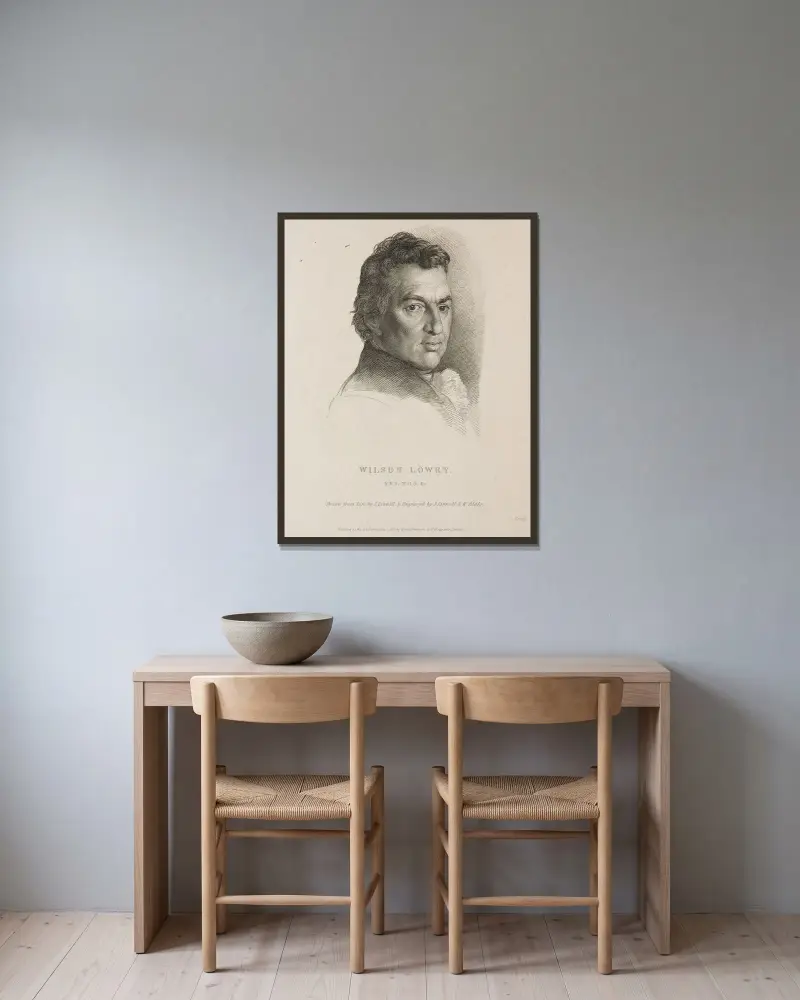 Wilson Lowry von William Blake gerahmt an einer Wand