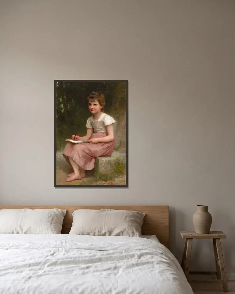 A Calling von William Bouguereau gerahmt an einer Wand