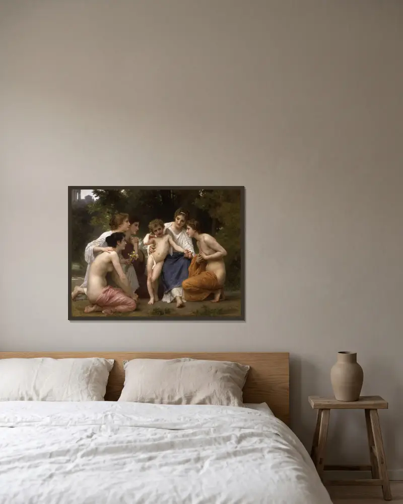 Bewunderung von William Bouguereau gerahmt an einer Wand