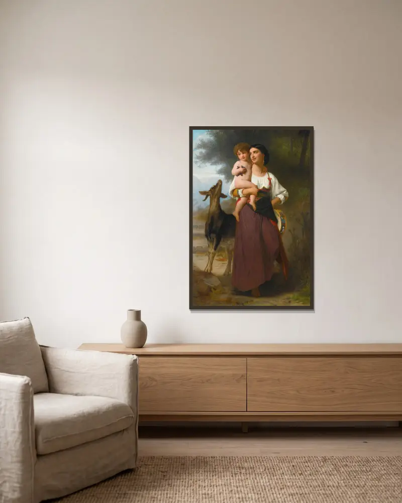Žádostivost, William Bouguereau v rámu na stěně