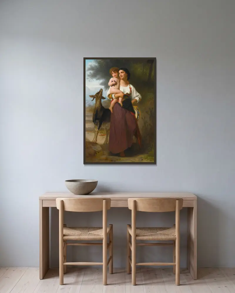 Žádostivost, William Bouguereau v rámu na stěně