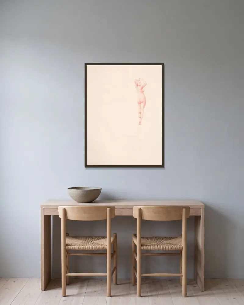 Frauenstudie – Nr. 8 von William Bouguereau gerahmt an einer Wand