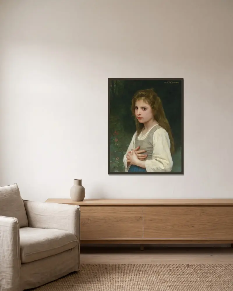 Jeanne von William Bouguereau gerahmt an einer Wand