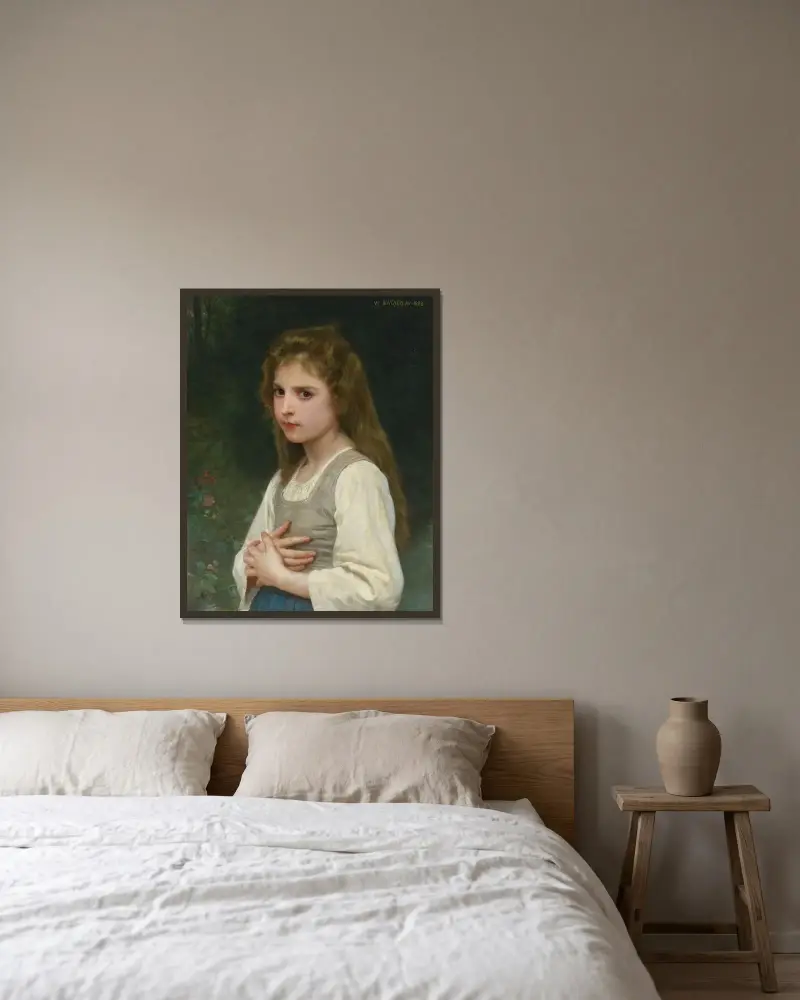 Jeanne von William Bouguereau gerahmt an einer Wand