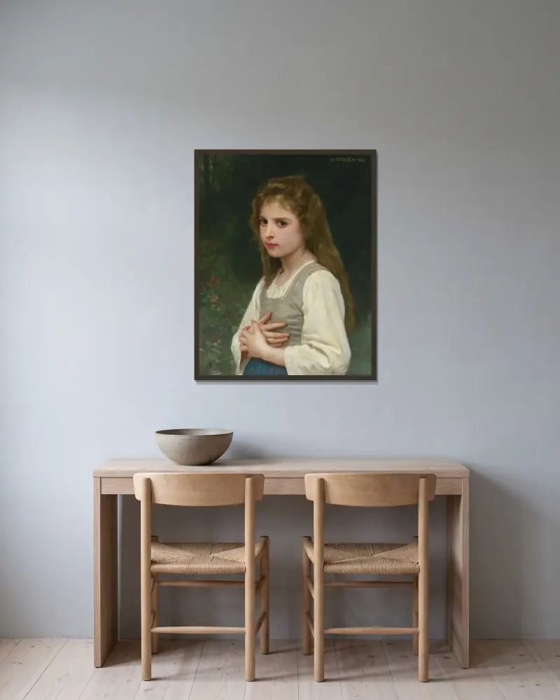 Jeanne von William Bouguereau gerahmt an einer Wand