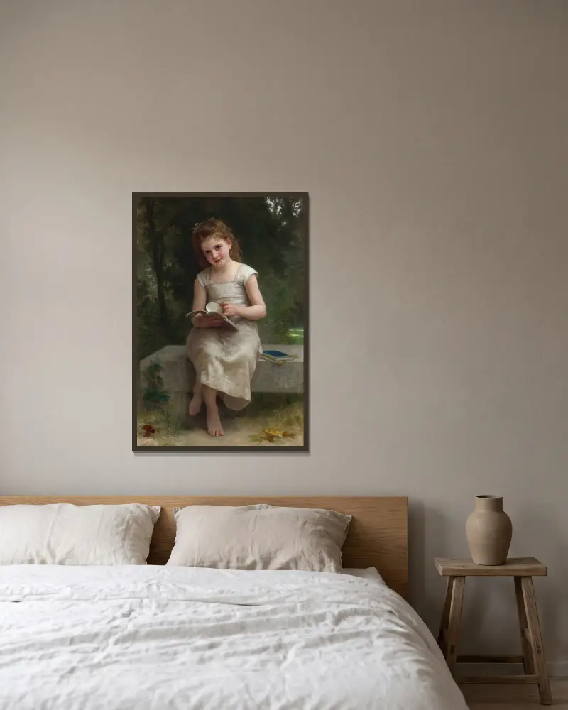 La Liseuse, William Bouguereau w ramie na ścianie