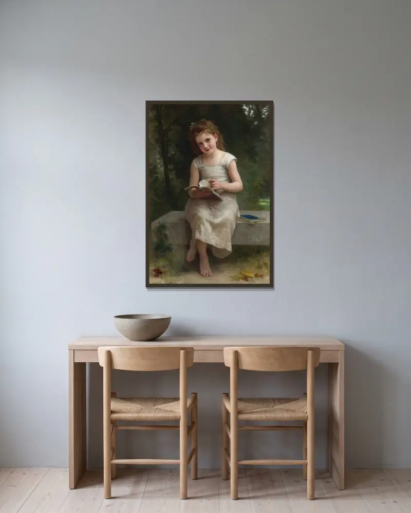 La Liseuse, William Bouguereau w ramie na ścianie