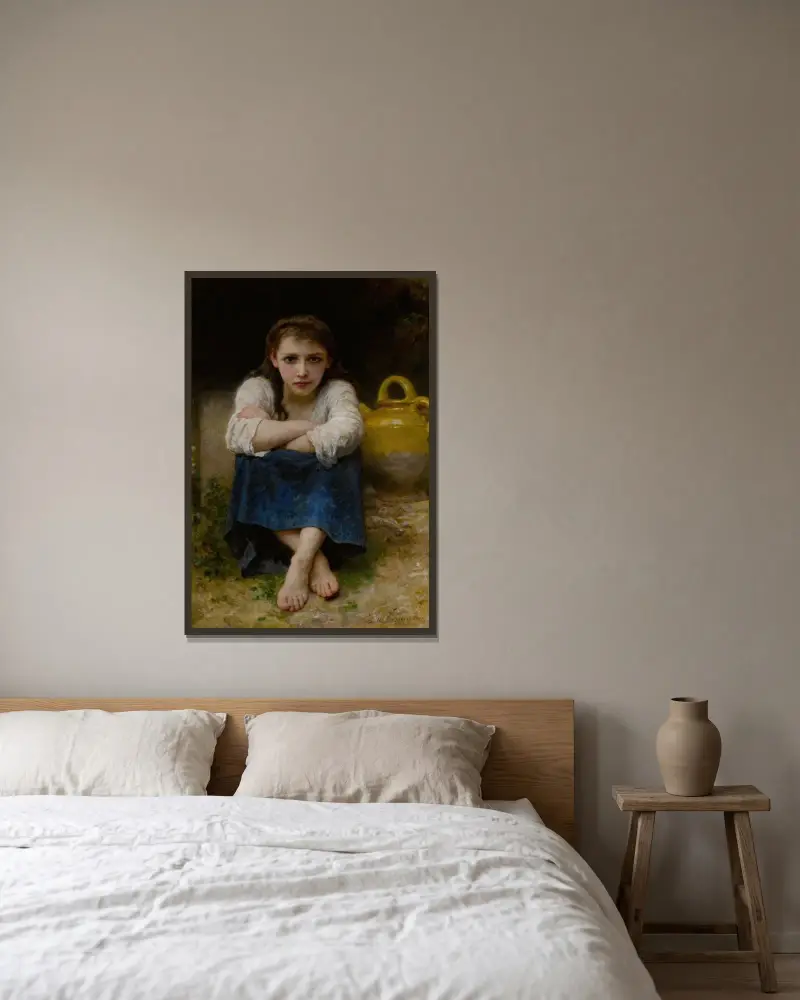 La sérieuse, William Bouguereau w ramie na ścianie