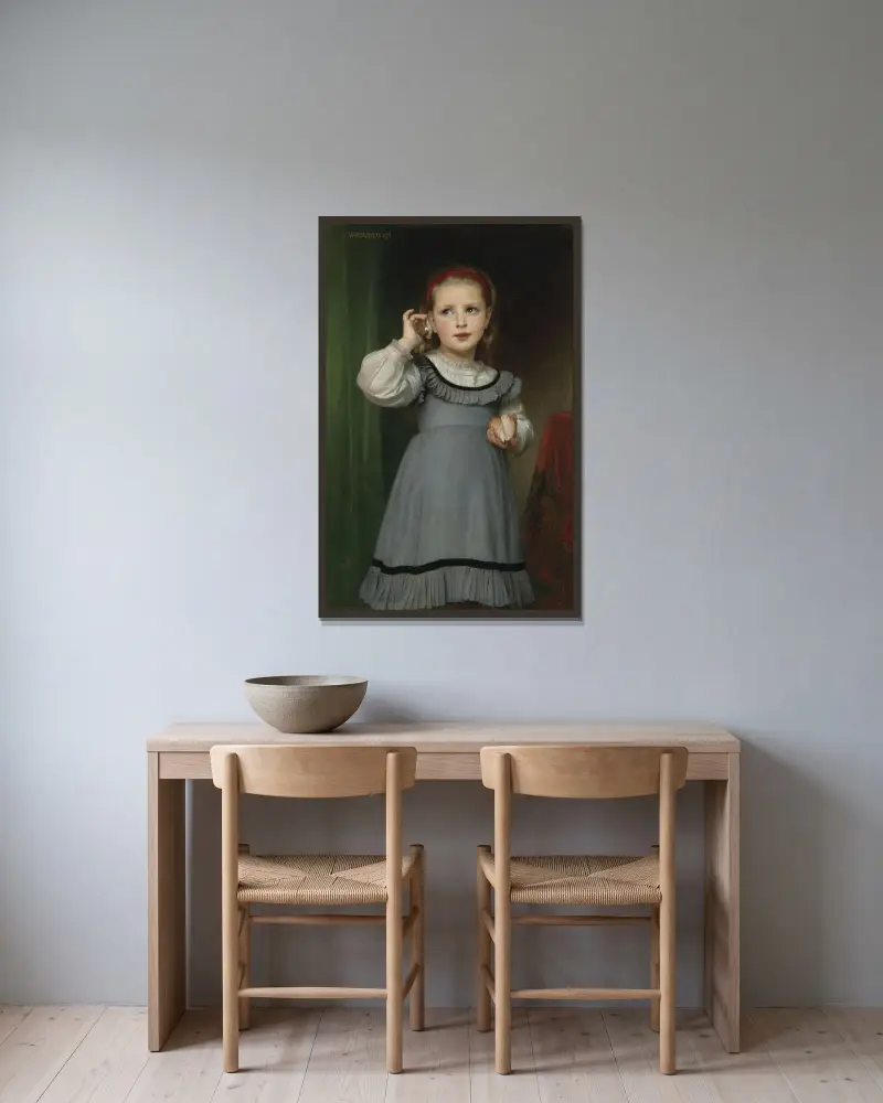Havets ljud av William Bouguereau inramad på en vägg