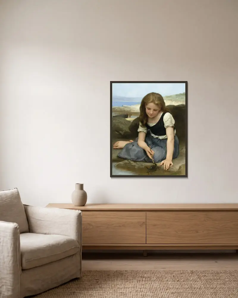Le Crabe, William Bouguereau w ramie na ścianie