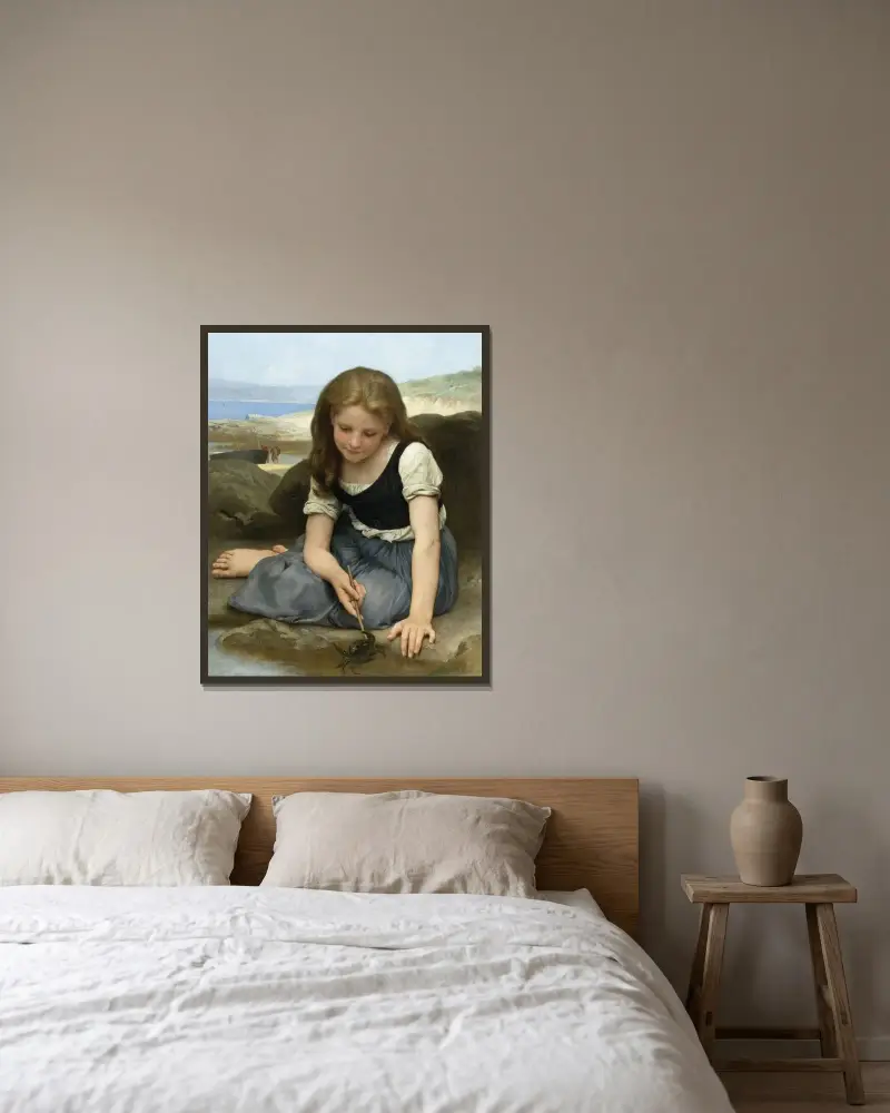 Le Crabe, William Bouguereau w ramie na ścianie