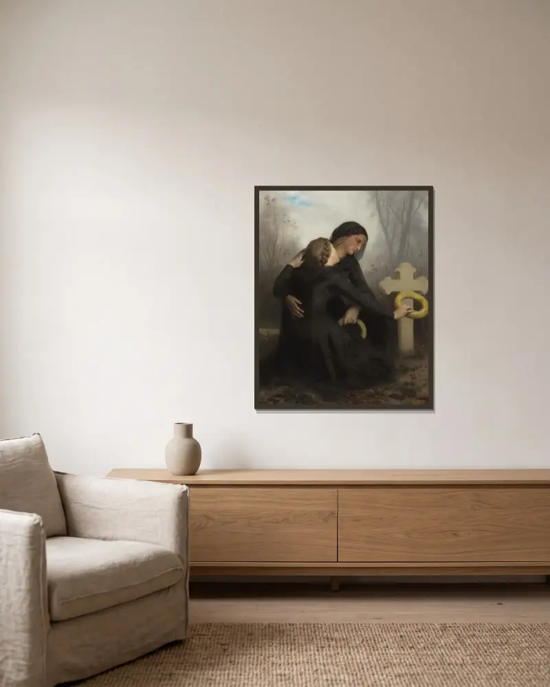 Alla helgons dag av William Bouguereau inramad på en vägg