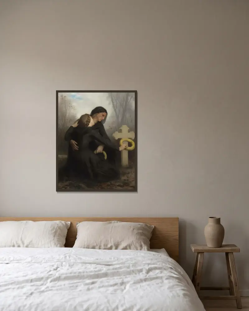 Alla helgons dag av William Bouguereau inramad på en vägg