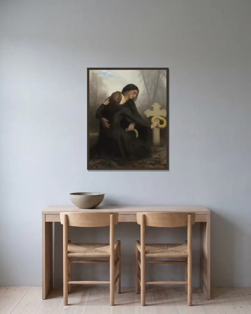 Alla helgons dag av William Bouguereau inramad på en vägg
