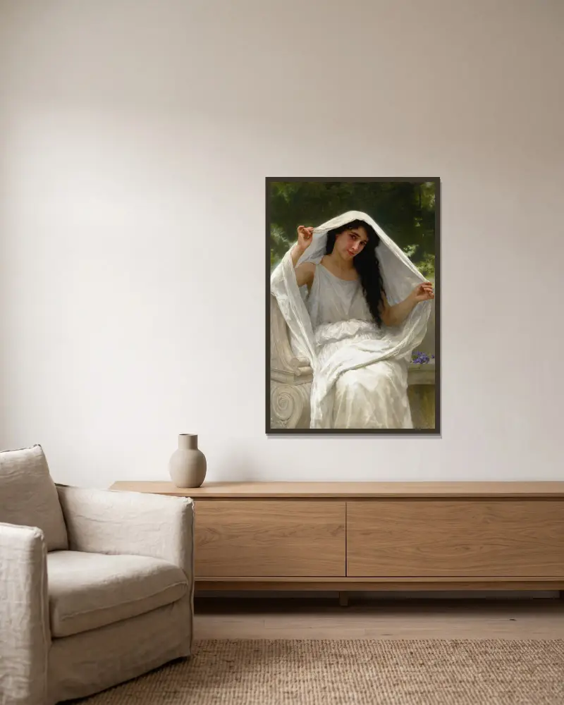 Závoj, William Bouguereau v rámu na stěně