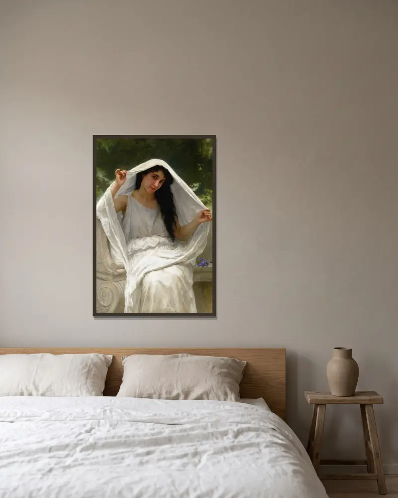 Závoj, William Bouguereau v rámu na stěně