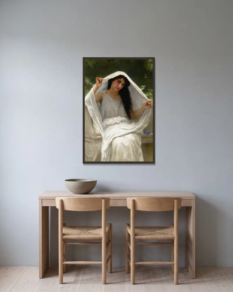 Závoj, William Bouguereau v rámu na stěně