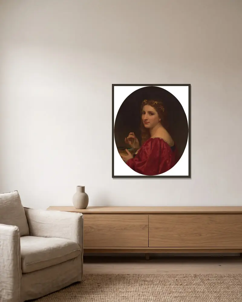 Marguerite av William Bouguereau inramad på en vägg