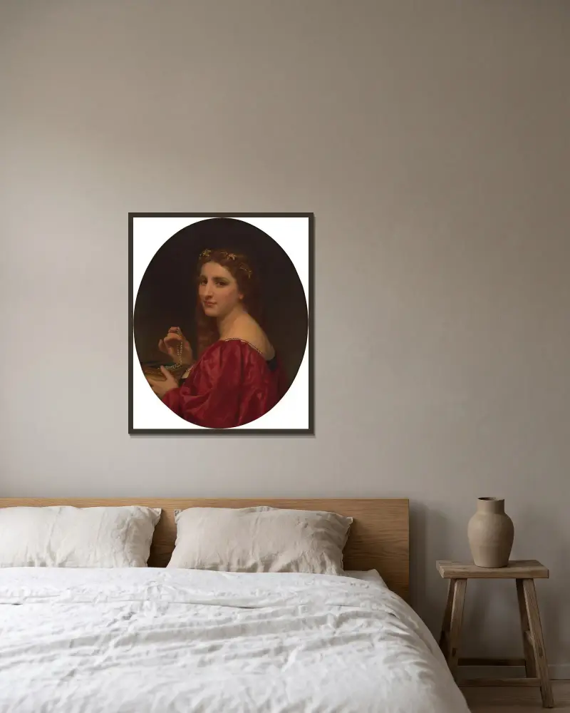 Marguerite av William Bouguereau inramad på en vägg