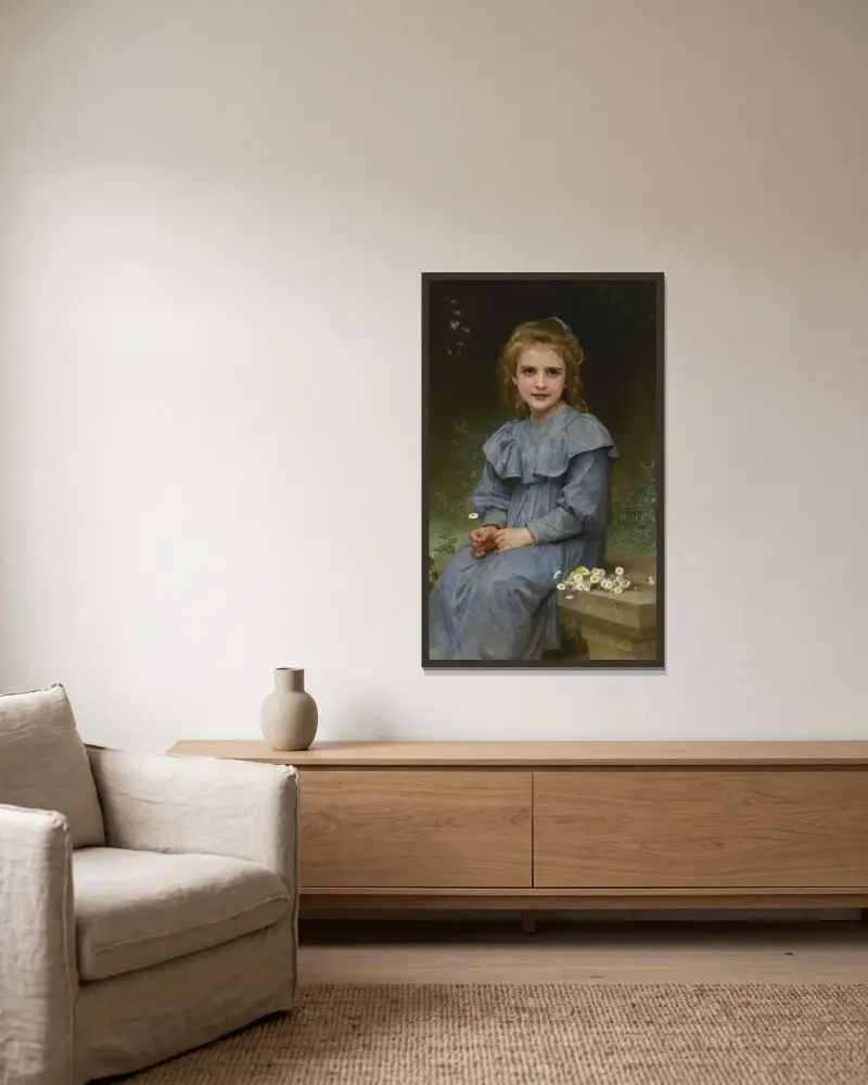 Tusenskönor av William Bouguereau inramad på en vägg