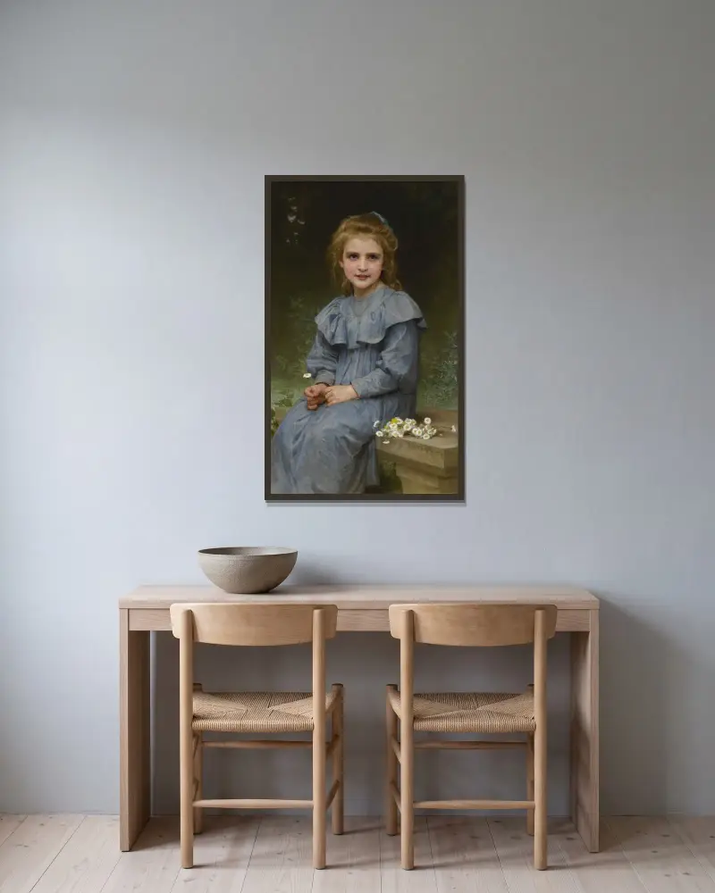 Tusenskönor av William Bouguereau inramad på en vägg