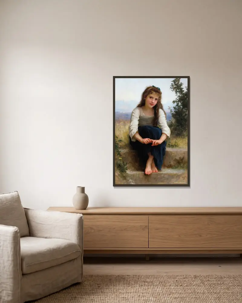 Rêverie, William Bouguereau w ramie na ścianie