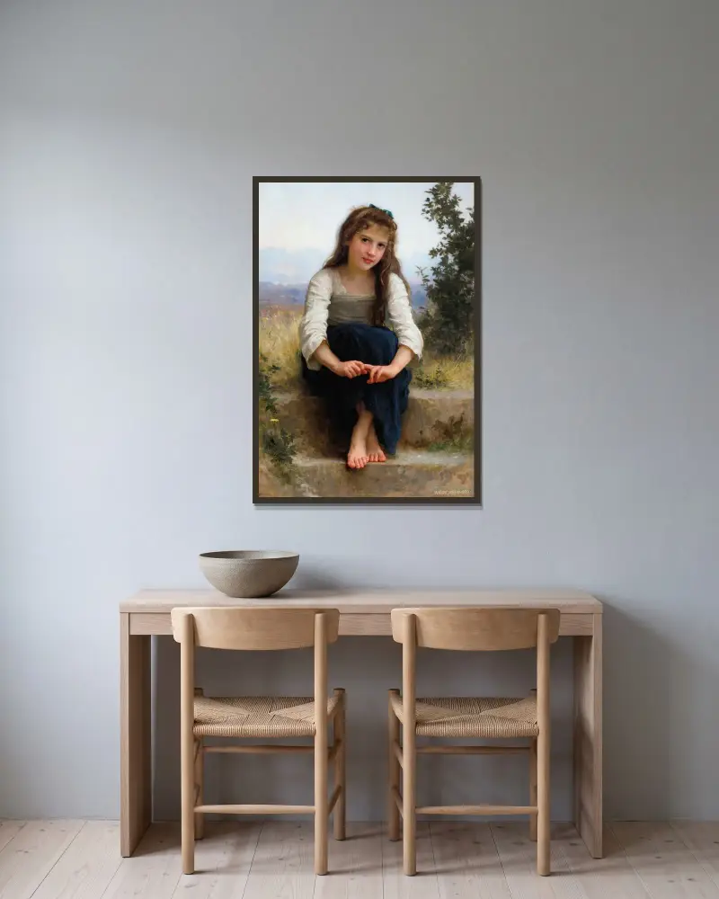 Rêverie, William Bouguereau w ramie na ścianie